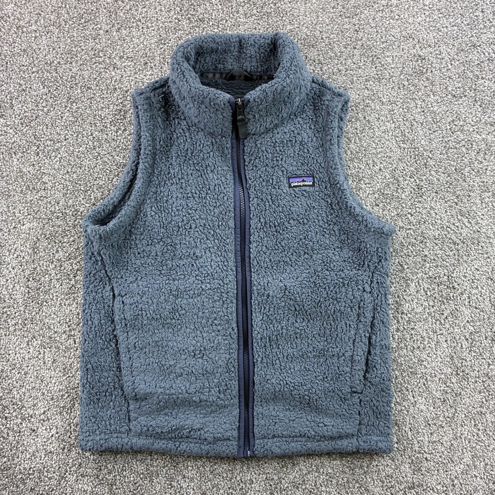 Patagonia Los Gatos Fleece Vest Women's XL Blue High Pile Full Zip 65490